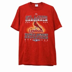 St Louis  Cardinals Majestic 2006 World Series Champions Red Long Sleeve Size XL
